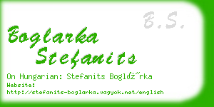 boglarka stefanits business card